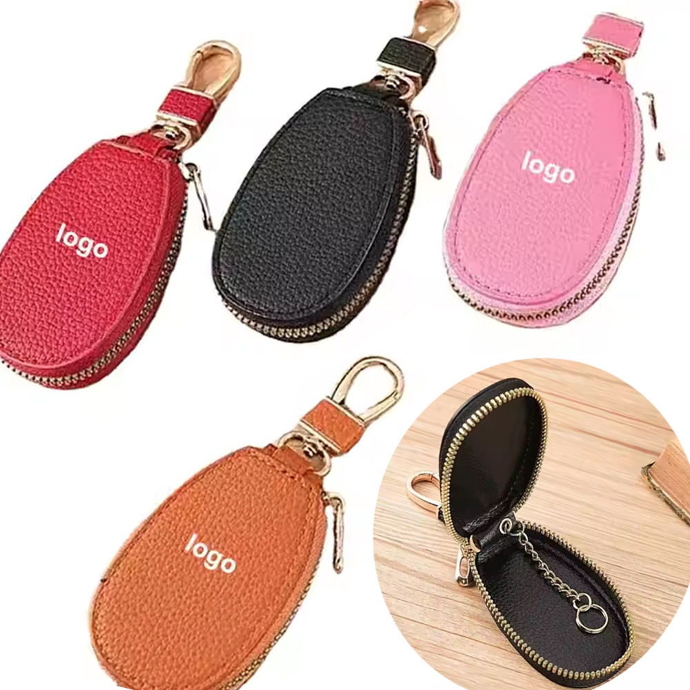Unisex Car Key Bag - Waterproof PU Zipper Closure Keychain Case - SHENMEISI Model 9112